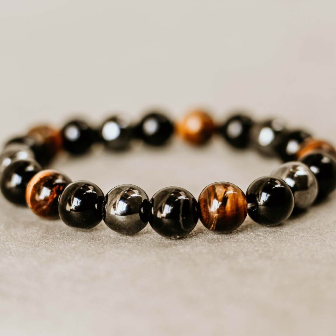Bracelet "Protection" en Agate Noire