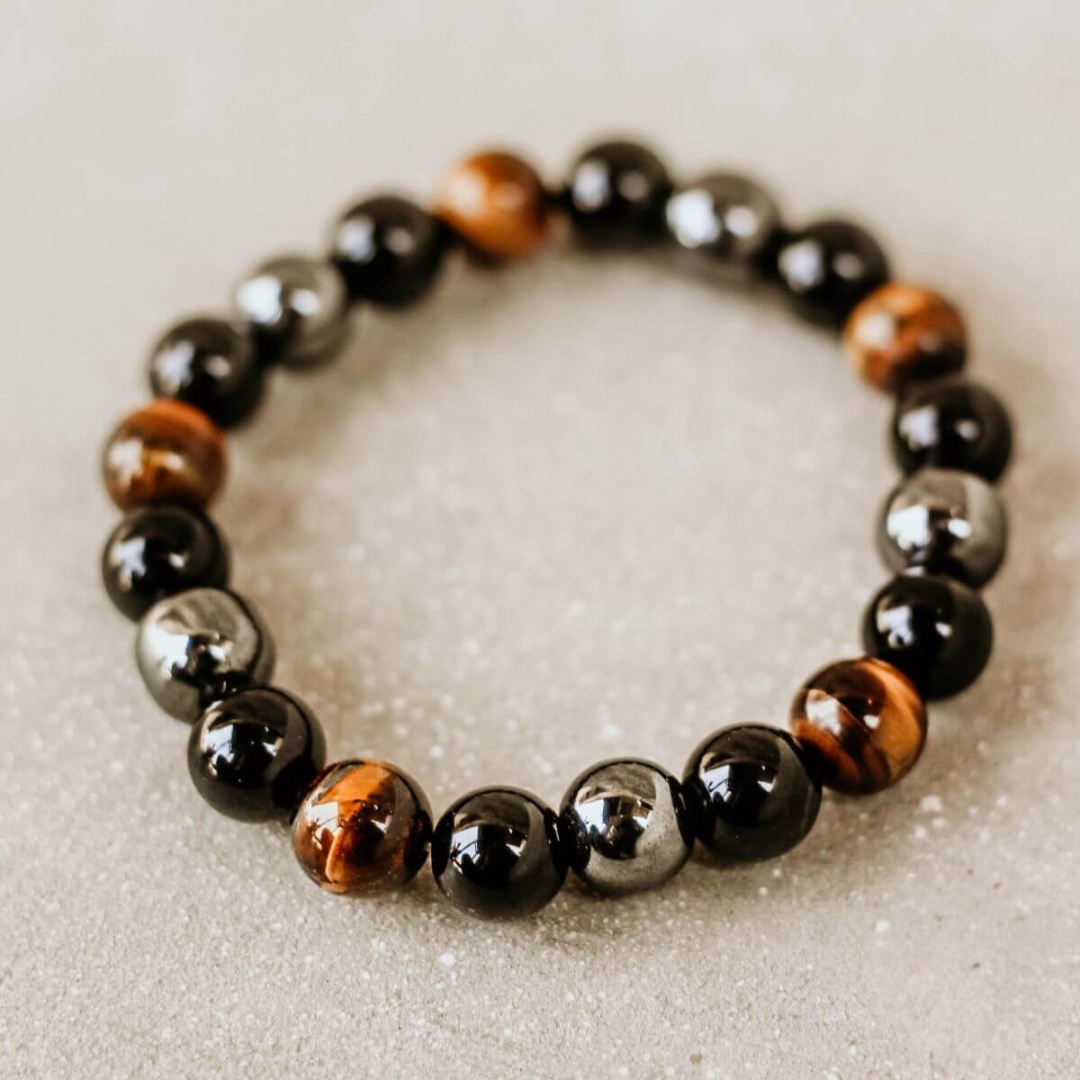 Bracelet "Protection" en Agate Noire