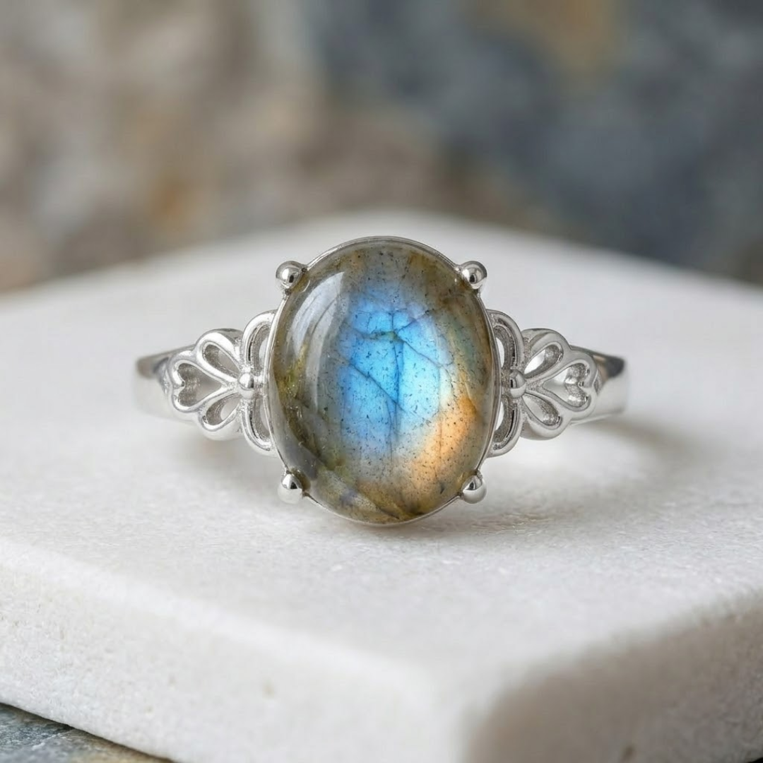 Bague Ajustable "Reflet de l'Âme" en Labradorite