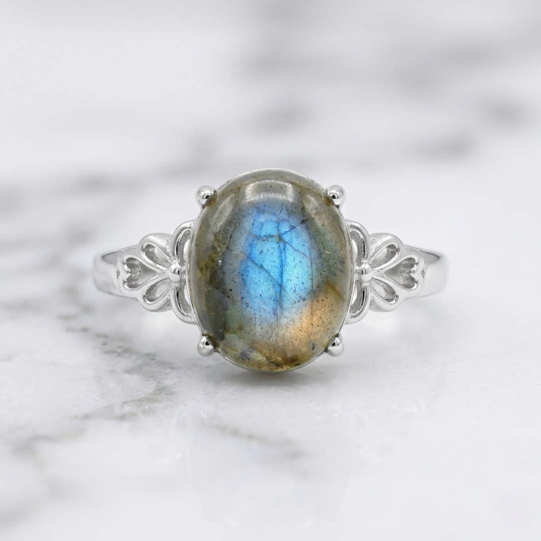 Bague Ajustable "Reflet de l'Âme" en Labradorite