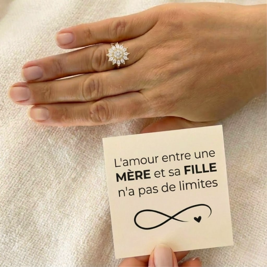 À Ma Fille | Bague Soleil Porte-Bonheur | Anti-Stress