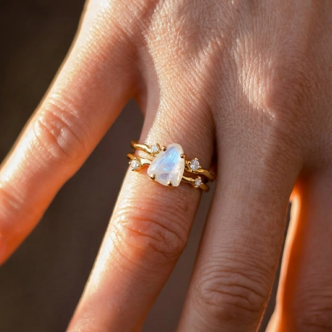 Bague "Intuition Céleste" en Pierre de Lune