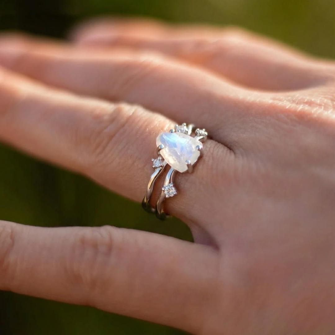 Bague "Intuition Céleste" en Pierre de Lune
