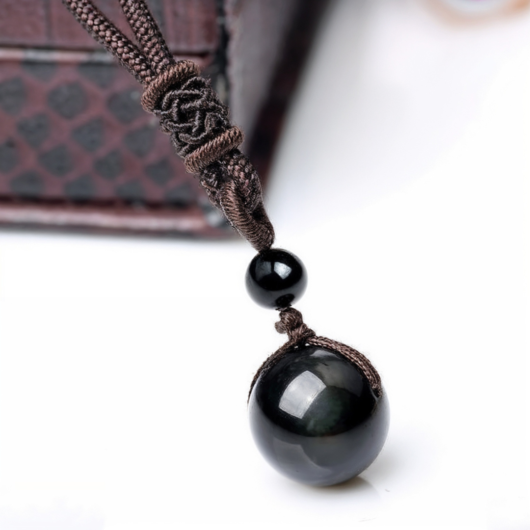 Pendentif "Protection" en Obsidienne Œil Céleste