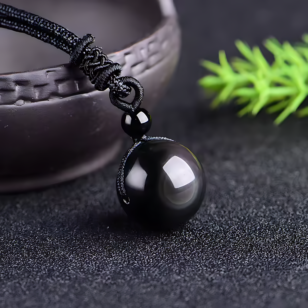 Pendentif "Protection" en Obsidienne Œil Céleste