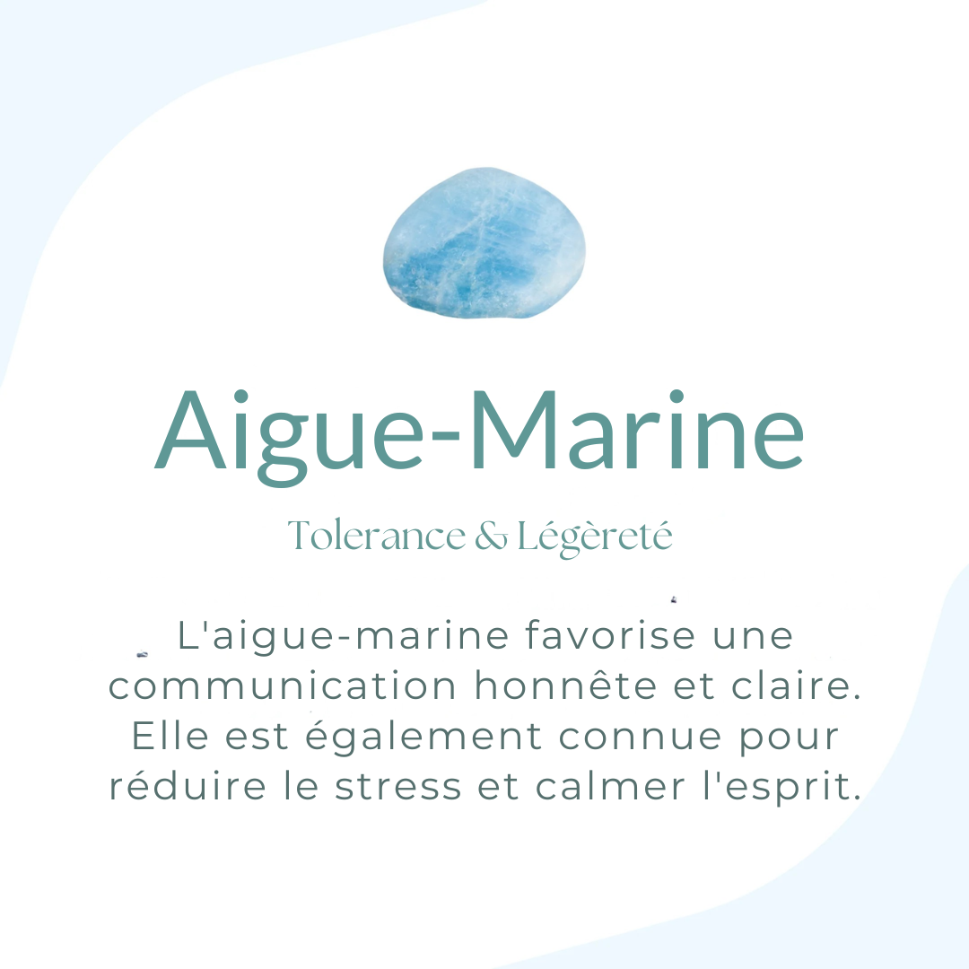 Bague Ajustable "Havre de Paix" en Aigue-Marine