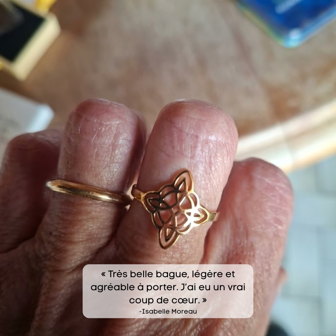 Bague "Protection Énergitique" - Noeud de Sorcière